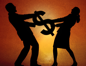 How are property and debts divided at divorce?